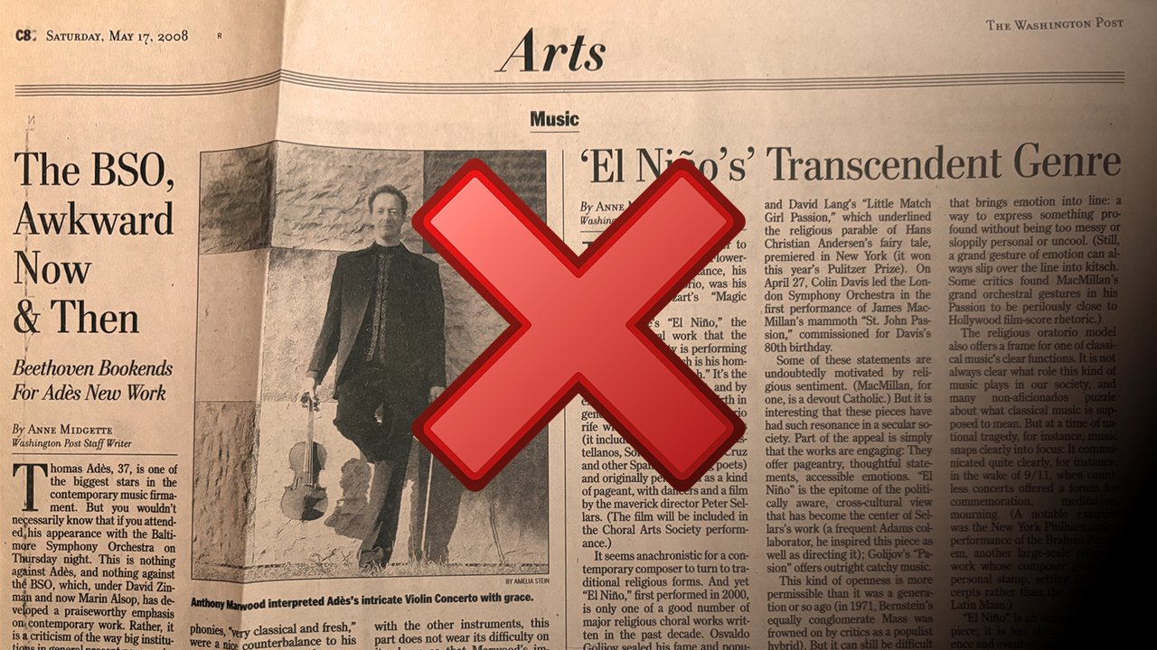 When the Newspaper Fires the Last Music Critic